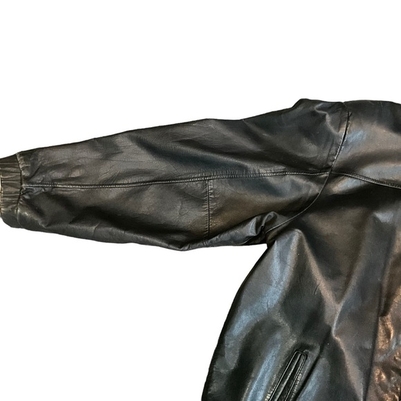 VNTG 80s Fidelity Lined Genuine Leather Jacket Zip out lining - Picture 7 of 14